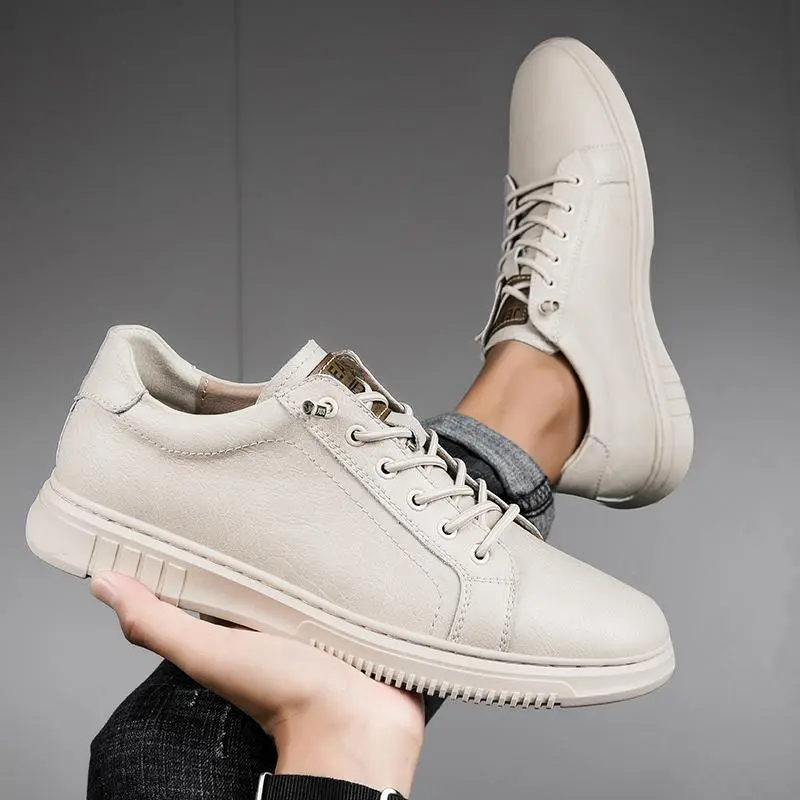 Leather Breathable Men Casual Shoes