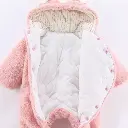 Warm Fleece Hooded Romper for Baby Boy/Girl