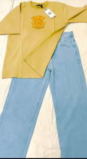 Casual T-Shirt & Jeans Combo Set